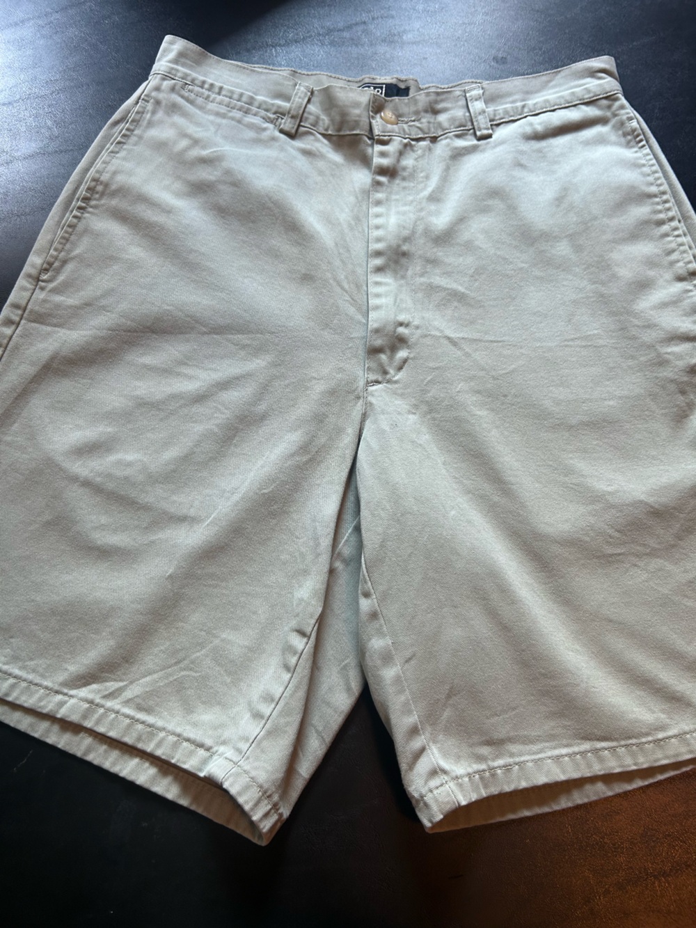 Polo by Ralph Lauren Men's Tan Flat-Front Cotton Shorts